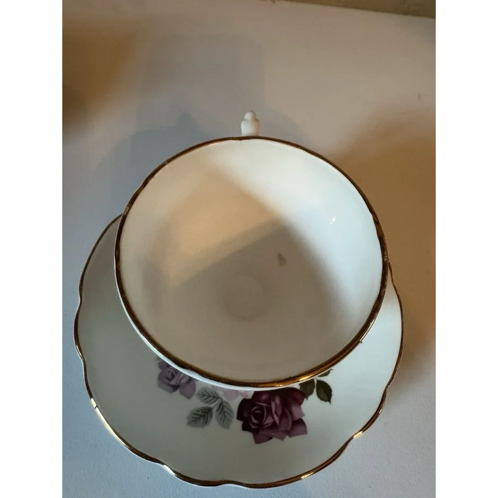Vintage Royal Ascot Bone China Tea Cup and Saucer Pink Roses Made in England
